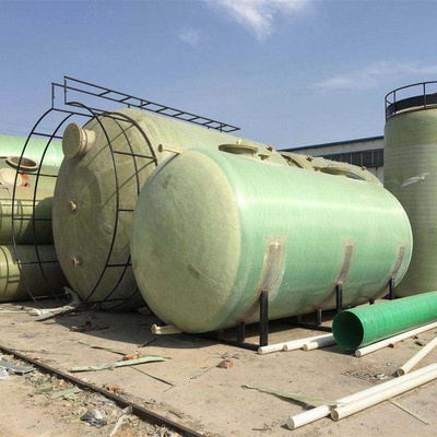 山東煙臺大容積防府污水處理罐云策玻璃鋼攪拌罐消防水罐